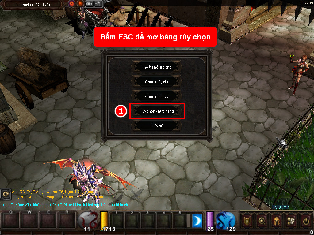 Chức năng chính của Game MU Thái Tử